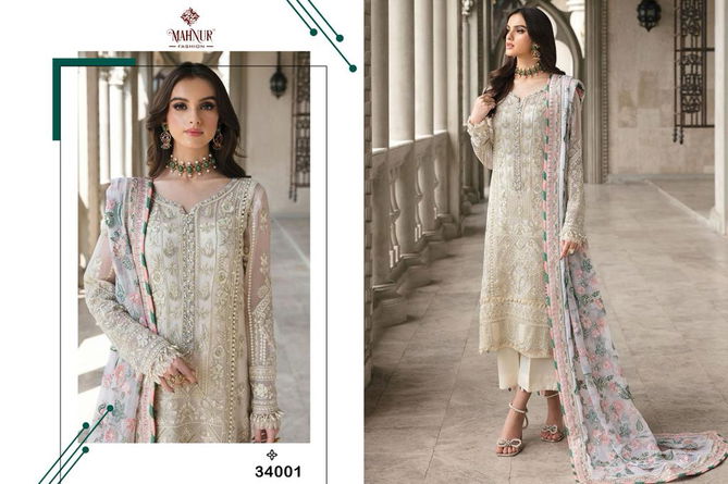 Mahnur Vol 34 Georgette Pakistani Suits Catalog
